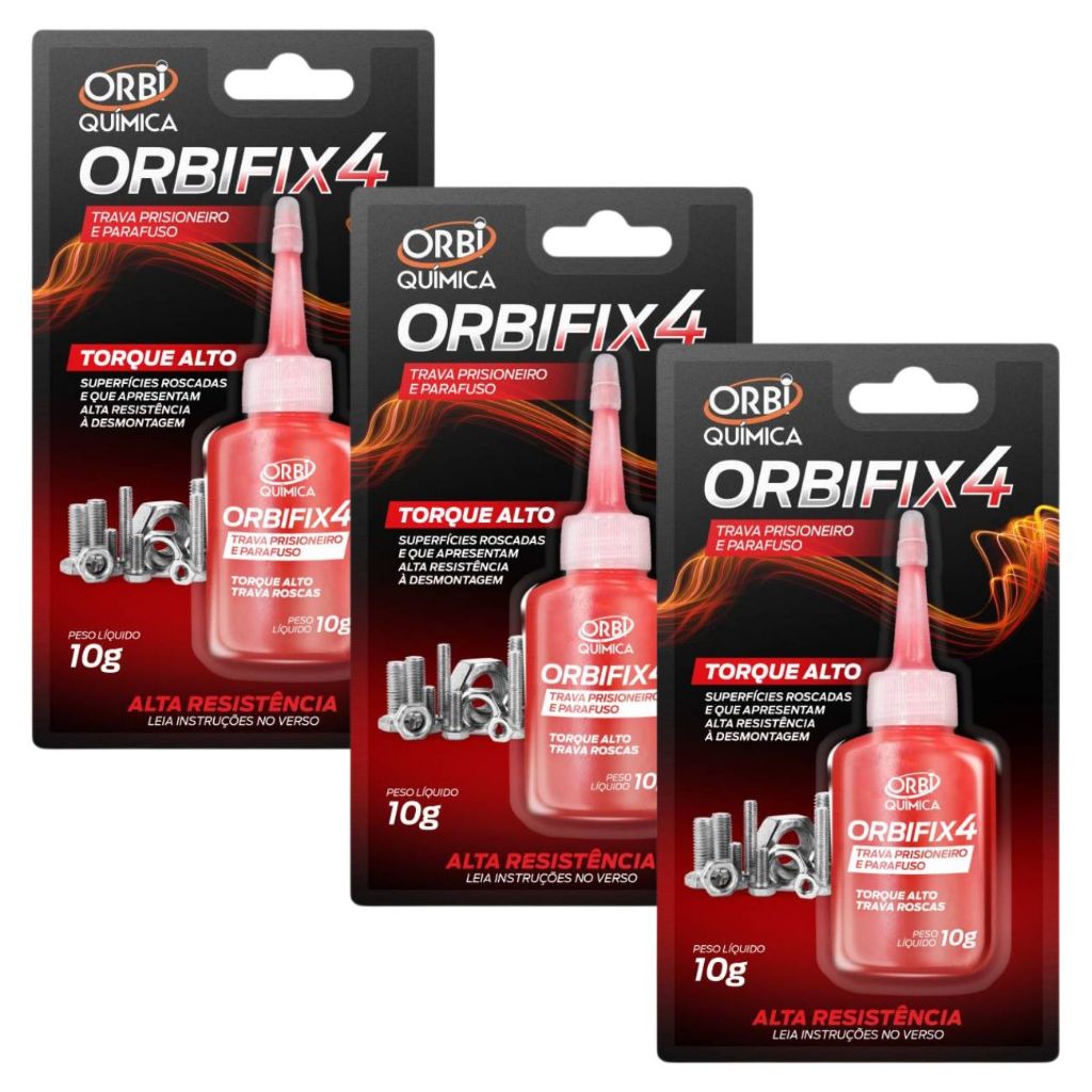 Kit Cola Trava Parafuso Prisioneiro 10g Trava Rosca ALTO TORQUE Orbifix