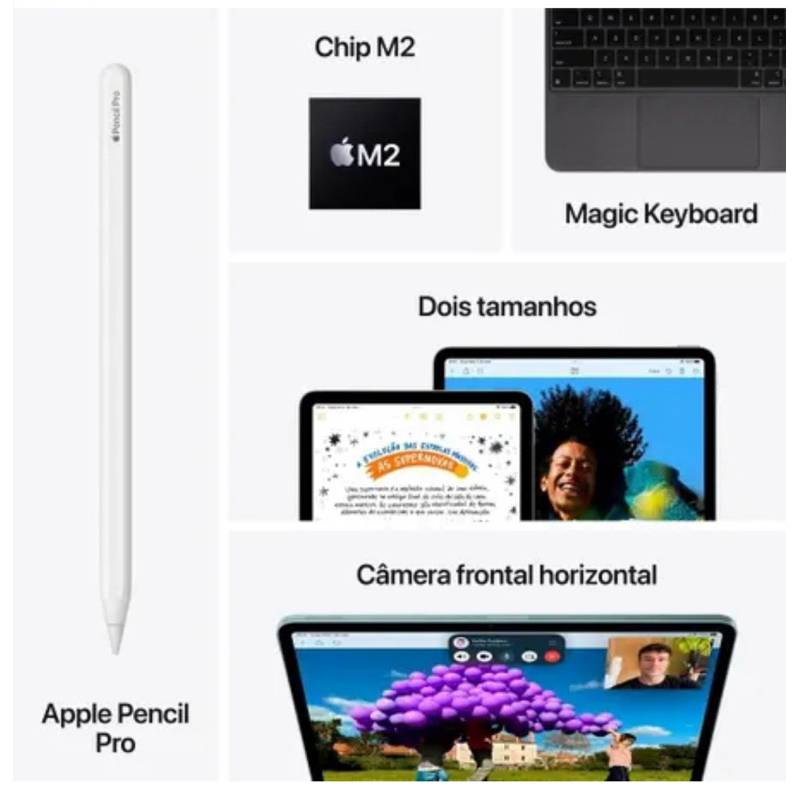 Apple Ipad Air 6th M2 11” 128GB Wi-Fi Novo Lacrado NF +1 Ano de