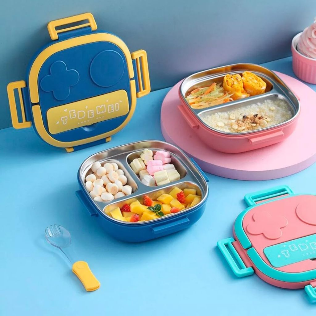 Lancheira Marmita Térmica Infantil Escolar De Aço Inoxidável Recipiente ...