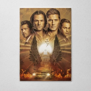 Quadro Decorativo Supernatural Sobrenatural Sam Dean Winchester Castiel