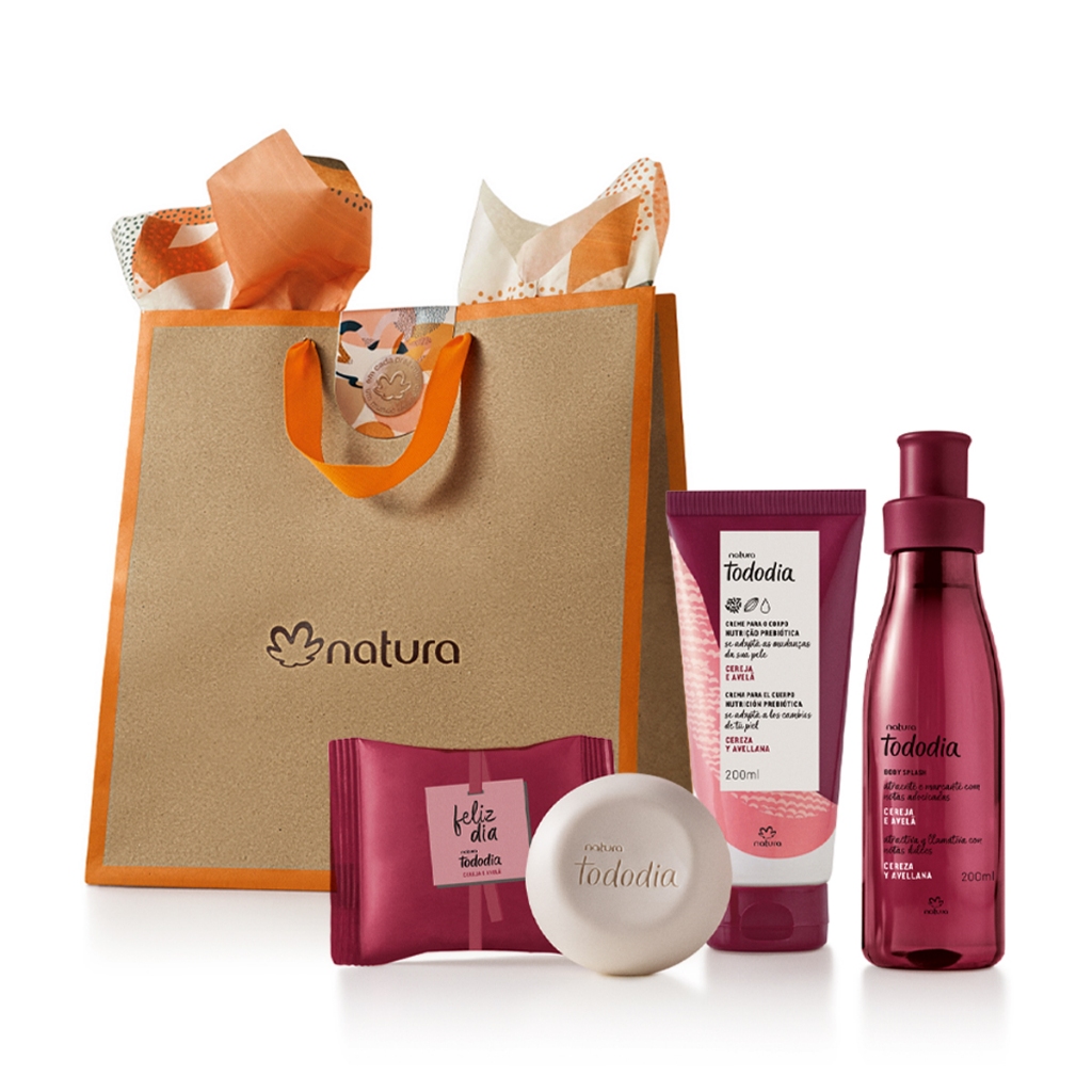 NATURA TODODIA KIT CEREJA E AVELÃ | Shopee Brasil