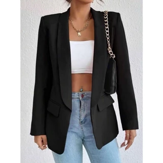 Maxi Blazer Feminino Gola Xale Moderno Sofisticado.