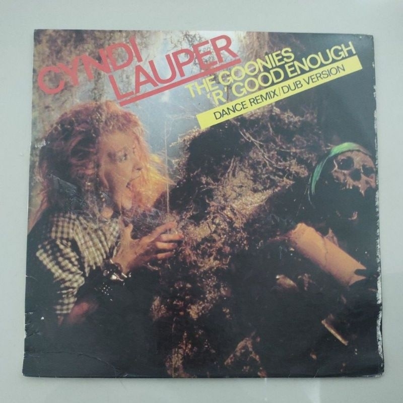 Disco de vinil (LP) single raro 12″ Cyndi Lauper – The Goonies 'R