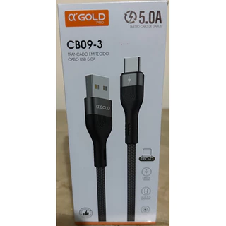 Cabo Usb Tipo C Turbo Power 5A Android Carregamento Rapido Celulares