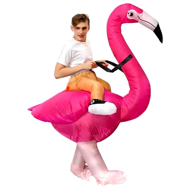 Fantasia Inflável Flamingo Divertida Engraçada Festas Carnaval Festa a ...