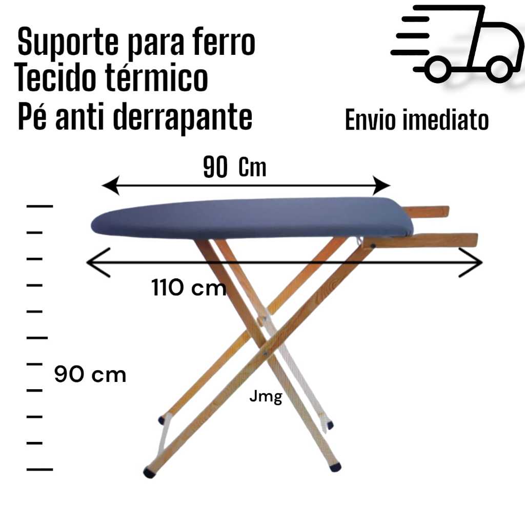 Tábua de Passar Roupa Com Tecido Térmico Mesa de Passar Com Suporte Para o Ferro