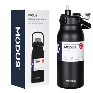 Garrafa Térmica Aço Inoxidável 1700ML Isolada a Vácuo Grande Capacidade Com Canudo