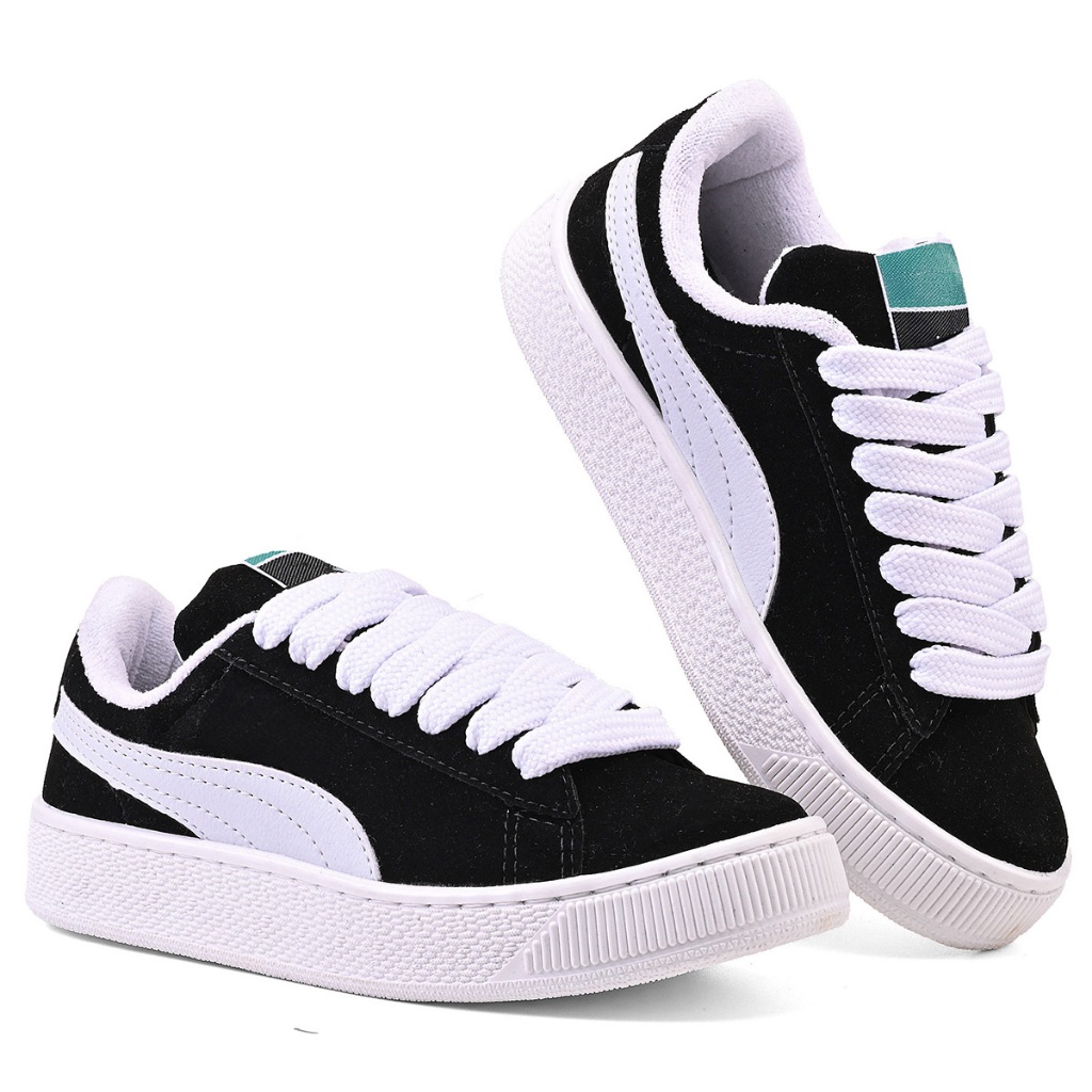 Tênis Casual Feminino e Masculino Suede Premium Sola Reta Conforto e Qualidade - Envio Rápido