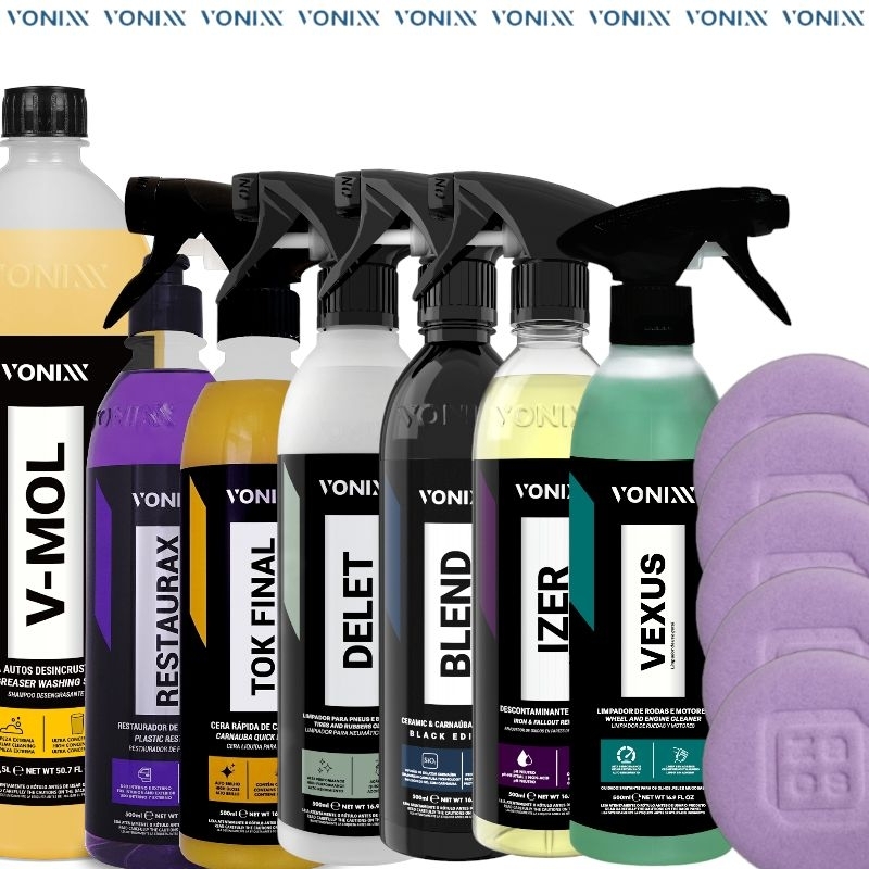 KIT COMPLETO VONIXX SHAMPOO V-MOL RESTAURAX CERAS TOK FINAL BLEND