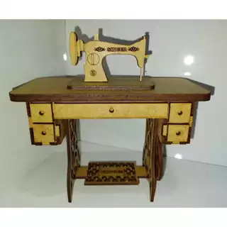 KIT COM 30 MAQUINAS DE COSTURA EM MDF CRU
