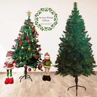 Arvore De Natal Verde Pinheiro 150cm Altura 200 Galhos Cheia