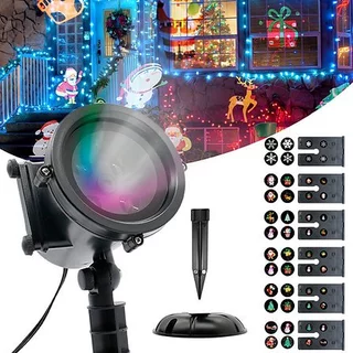 Projetor Led Desenhos Natal Festa Espeto Jardim