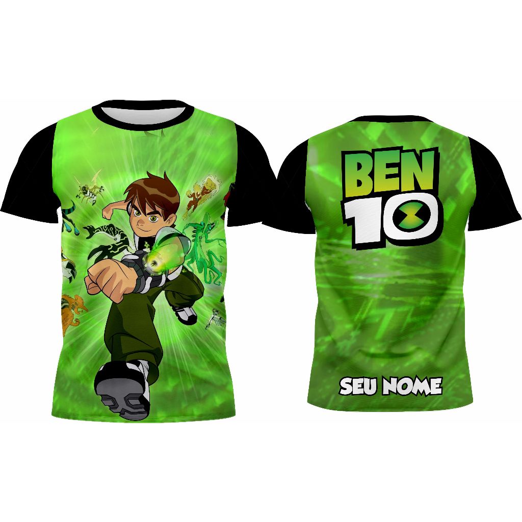 Camiseta infantil Ben 10 + Nome atras (mod3)