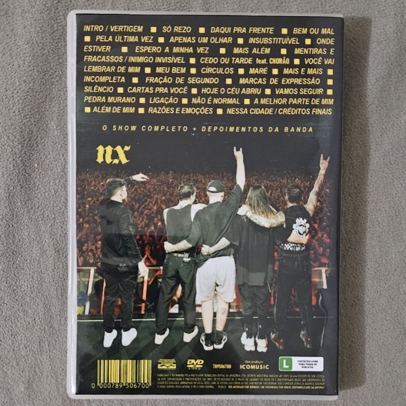 DVD Nx Zero - Tour Cedo ou Tarde Ao Vivo (Show Completo) | Shopee
