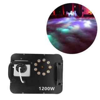 Máquina de Fumaça LED 1200W com Controle Remoto, DMX 512, 9x3W RGB,220V - Disco Party Bar Show