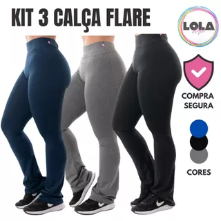 Kit 3 Calça Flare Bailarina Básica