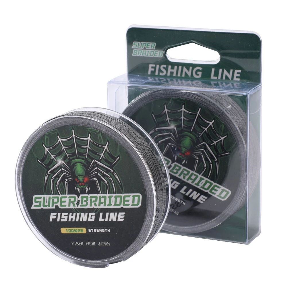 Linha De Pesca Multifilamento 100 Metros Pe 4 Fios Supertração Verde Cinza