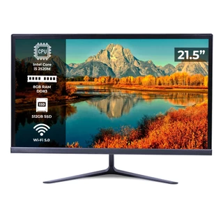 Computador All in One PC CPU I5-2520M Memória 8GB DDR3 SSD 512GB 21,5P 1920x1080 Gráficos HD Intel