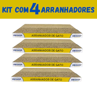 Kit 4 Arranhador Papelão Para Gatos Brinquedo Anti-Stress Interativo Para Felinos - Unishop