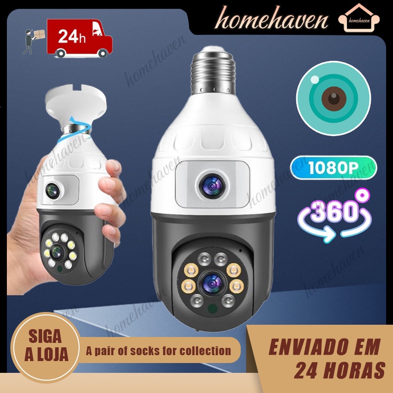 Kit 1/Kit 2/Kit 3/Câmera de segurança de lente dupla Câmera WiFi com 360 graus