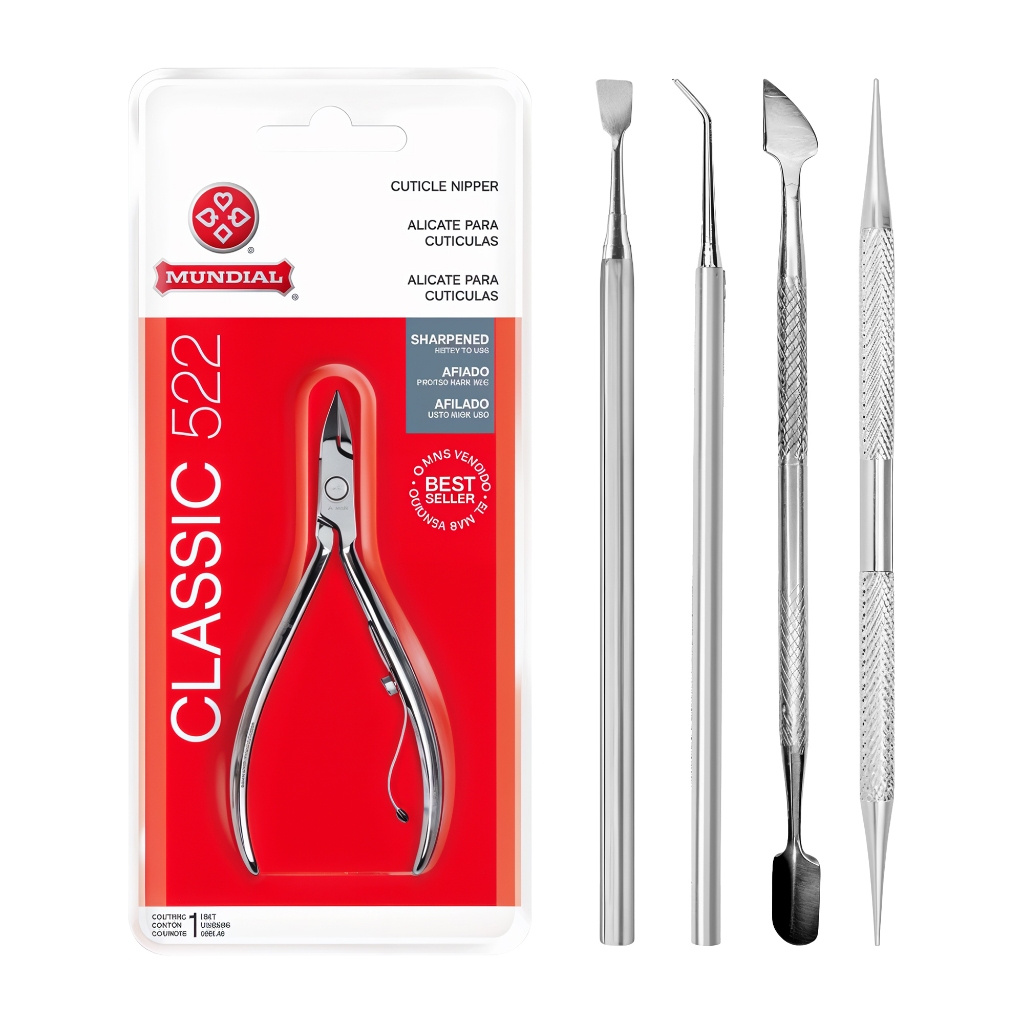 Kit Completo Alicate Unha Manicure Cutícula Afiado 522 + Espátula ...