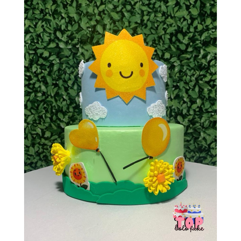 Bolo Fake Falso Sol 2 andares | Shopee Brasil