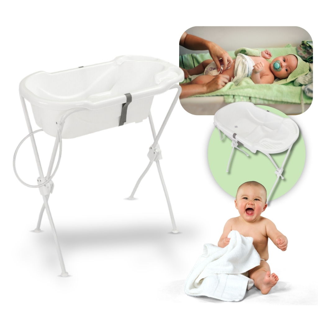 Banheira para Bebê Ergonômica com Suporte Branca - Tutti Baby | Shopee ...