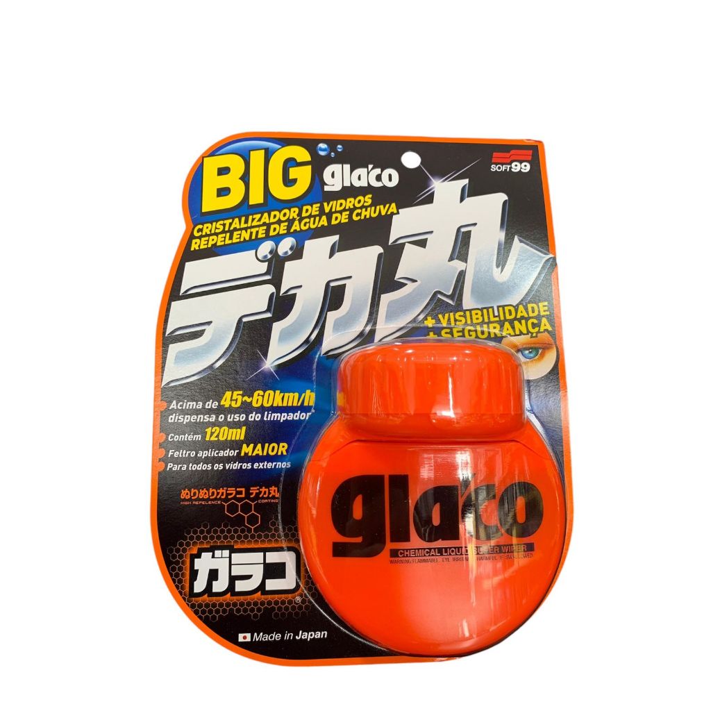 Glaco Big 120ml - Cristalizador Vidros Repele Água - Soft99 | Shopee Brasil