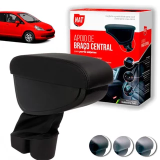 Apoio de Braço  Fit Ano 2004 Até 2008 C/ Porta Objeto em Oferta na Shopee