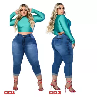 Calça Jeans Feminina Capri Plus Size Premier - Curve