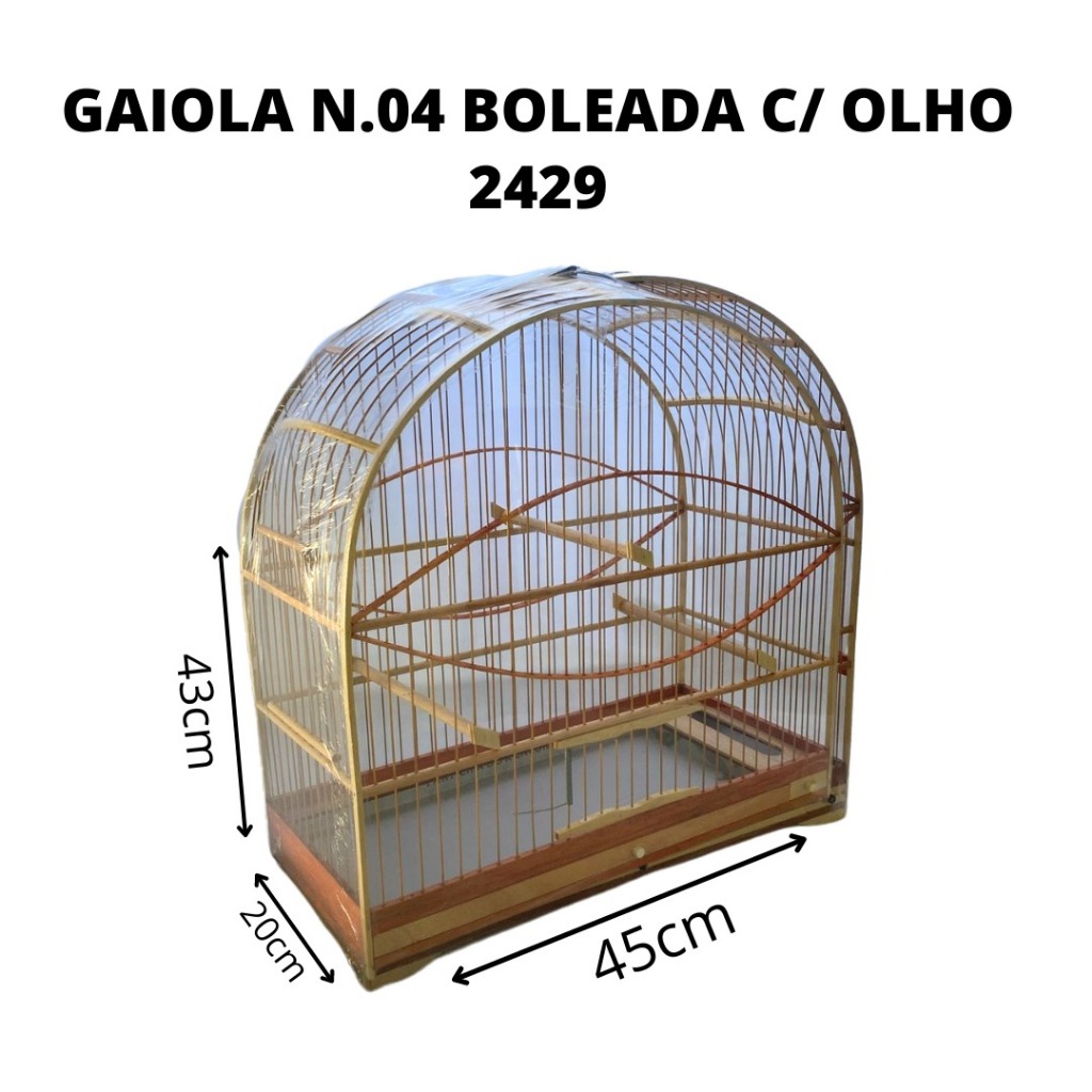 Gaiola Nº04 Artesanal de Fibra Boleada Com Olho Para Azulão / Bicudo ...