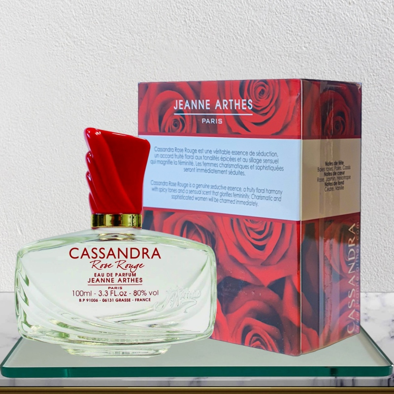 Jeanne Arthes Cassandra Rose Rouge Eau de Parfum pour femme 100ml | Shopee  Brasil