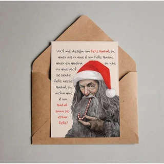 Cartão Comemorativo - Gandalf Noel - O Senhor dos Anéis - Natal
