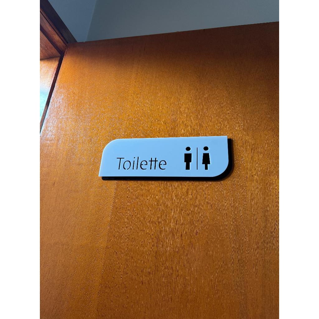 Placa De Rua De Paris Para Porta De Banheiro Toilette 20x20