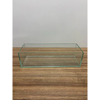 Vaso Cachepot Vidro Retangular Floreira 30x10x8