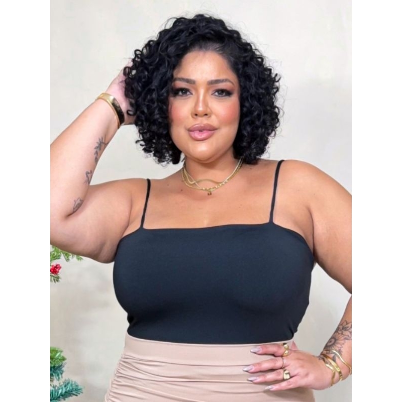 Top Plus Size Reforçado Cropped Verão de Alcinha xxg 48/54 gg 42