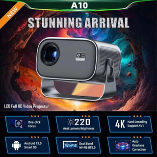 A10 Mini projetor portátil de cinema doméstico teatro 3D projetor de vídeo LED espelho WiFi Android IOS SmartPhone 1080P