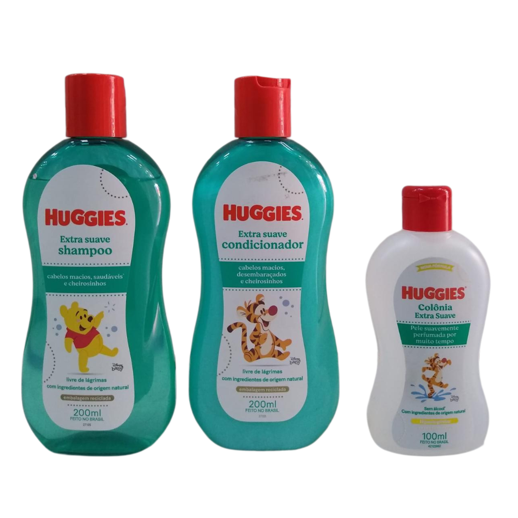Kit Extra Suave Huggies - Shampoo+Condicionador+Colônia | Shopee Brasil