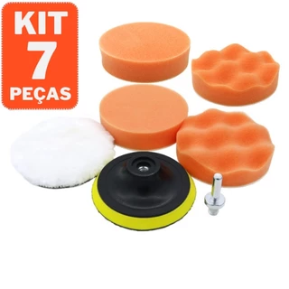 7 Pcs 3 Polegadas Kit De Almofada De Polimento Bruto Para De Carro em Oferta na Shopee