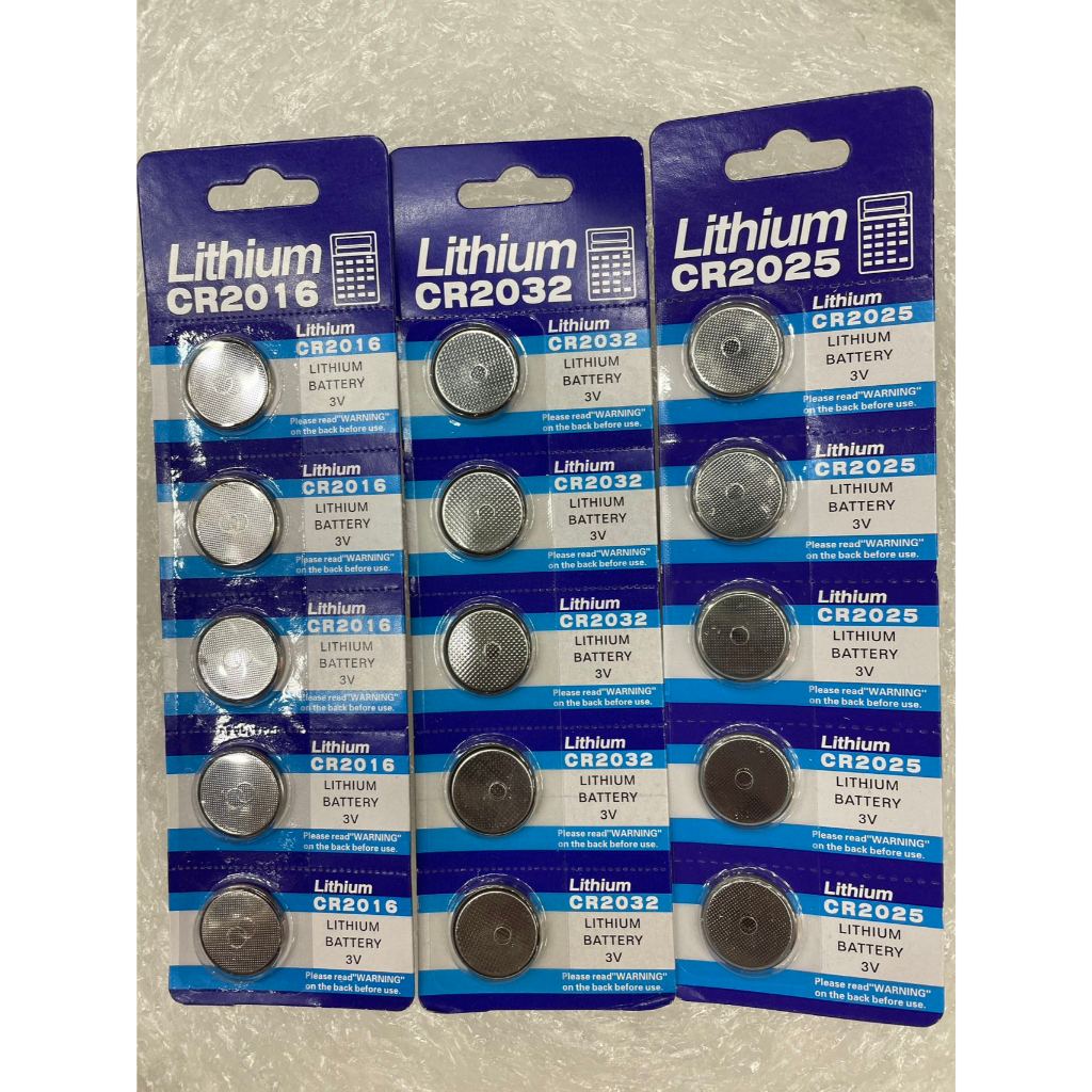 Bateria Lithium 2032 ou 2016 ou 2025 Cartela com 5 unidades