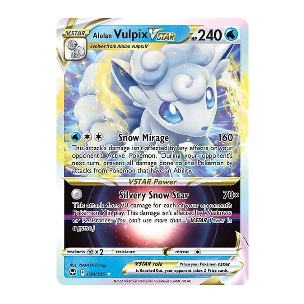 Carta Pokémon Vulpix Vstar Astro Vmax Brilhante TCG | Shopee Brasil