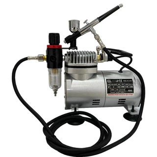 Aerografo Compressor Profissional Bivolt 110V/220V Com Mangueira e Aerógrafo Dupla ação WWS
