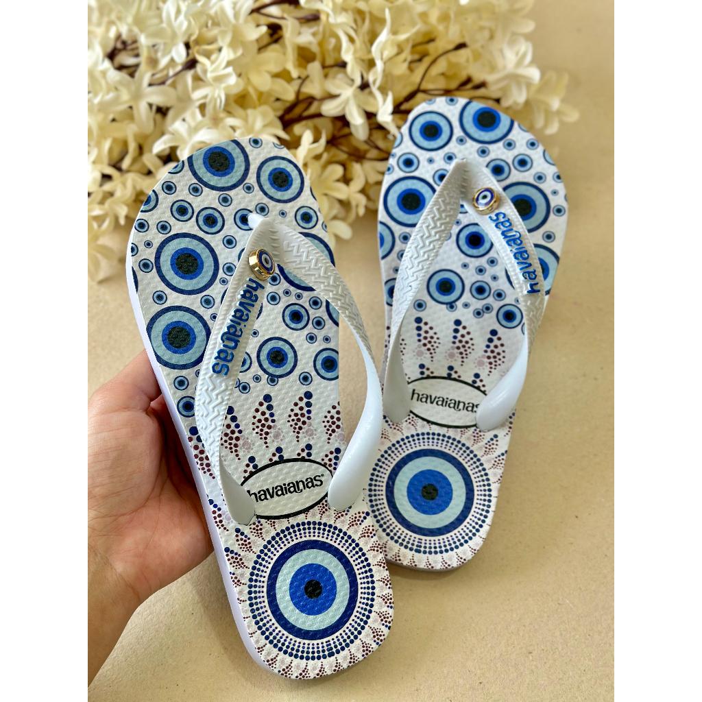 CHINELO FEMININO ALEXANDRITA OLHO GREGO CORREIA LARGA | Shopee Brasil
