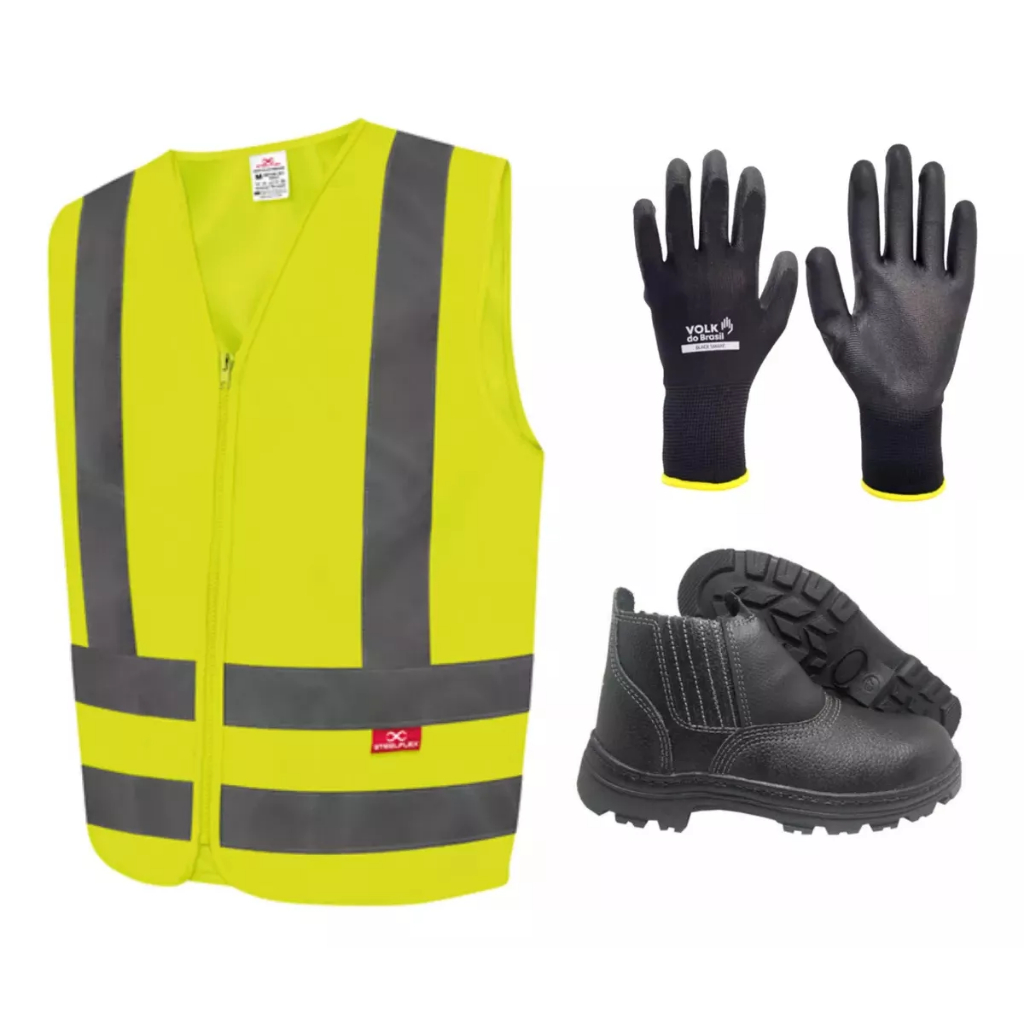Kit Epi Para Entregador Botina Luva Colete