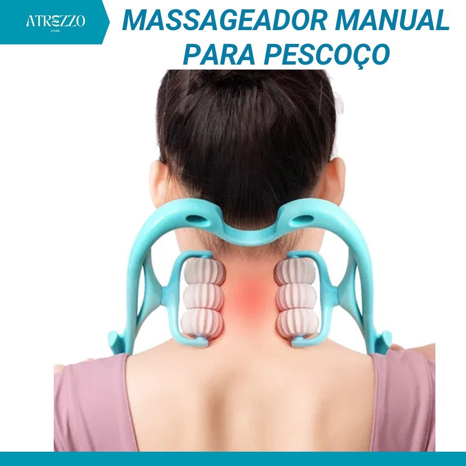 Massageador de Pescoço manual alivia dores musculares coluna cervical ...
