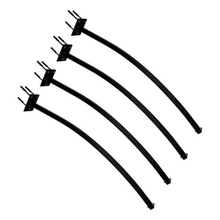 Kit 4 Suporte Braço Para Refletor Led Comum Curvado 60 Cm