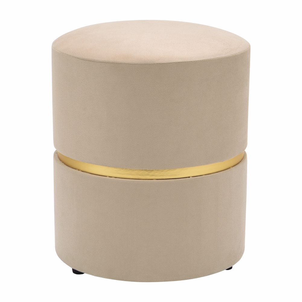 Puff redondo, Banqueta, para sentar, de Cinta Dourada | Shopee Brasil