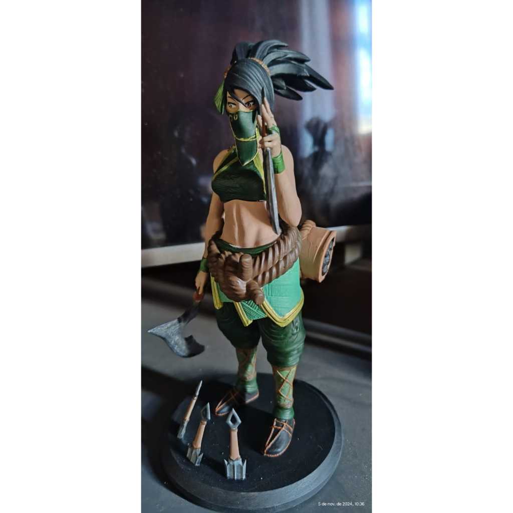 Action Figure Akali - League of Legends | Feita em Resina Pintada à Mão (20cm)