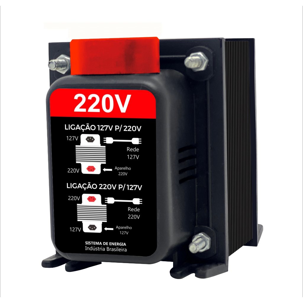 Auto Transformador 1500va 110v P/ 220v 220v P/ 110v Conversor Energia ...