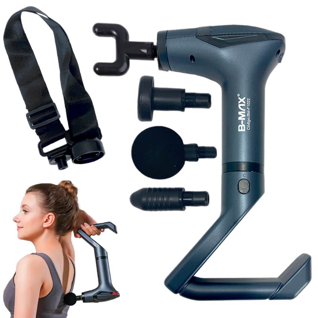 Alivie Dores! Massageador Muscular 4 Cabeças + Bateria 1500mAh - Leve ...